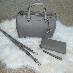 Grey MK purse with wallet